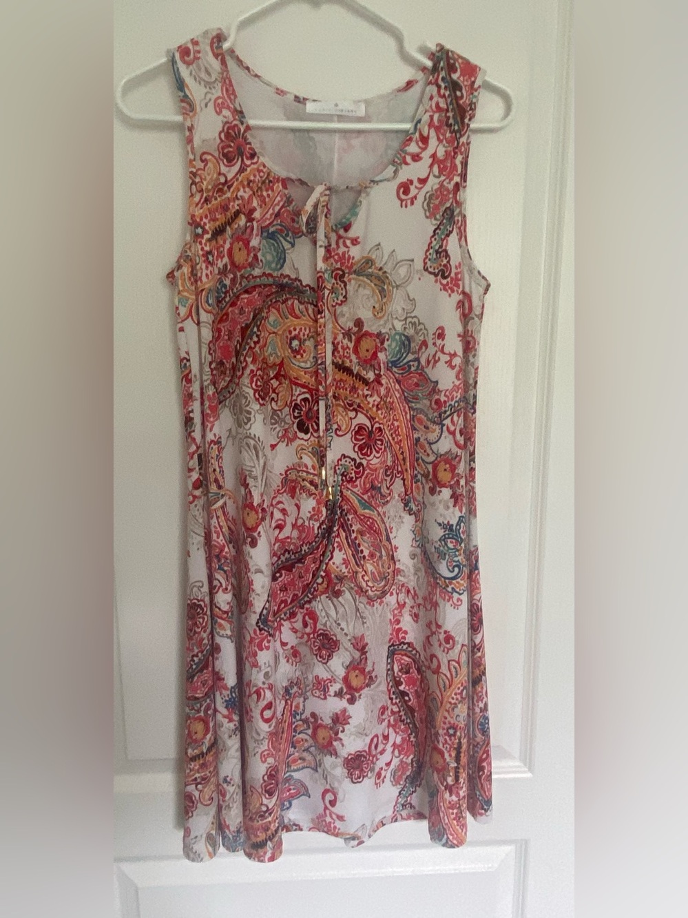 Papillon Blanc Sleeveless Paisley Print Dress